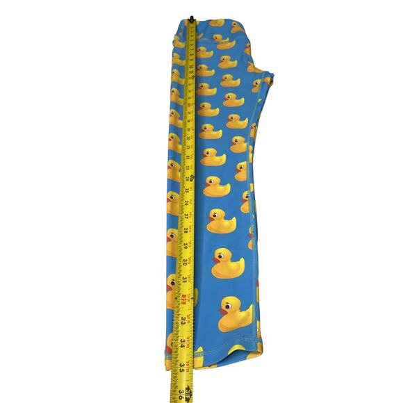 ChicknLegs Running Leggings, Rubber Ducky, Yellow/Blue/Teal, Sz Large - Picture 7 of 7